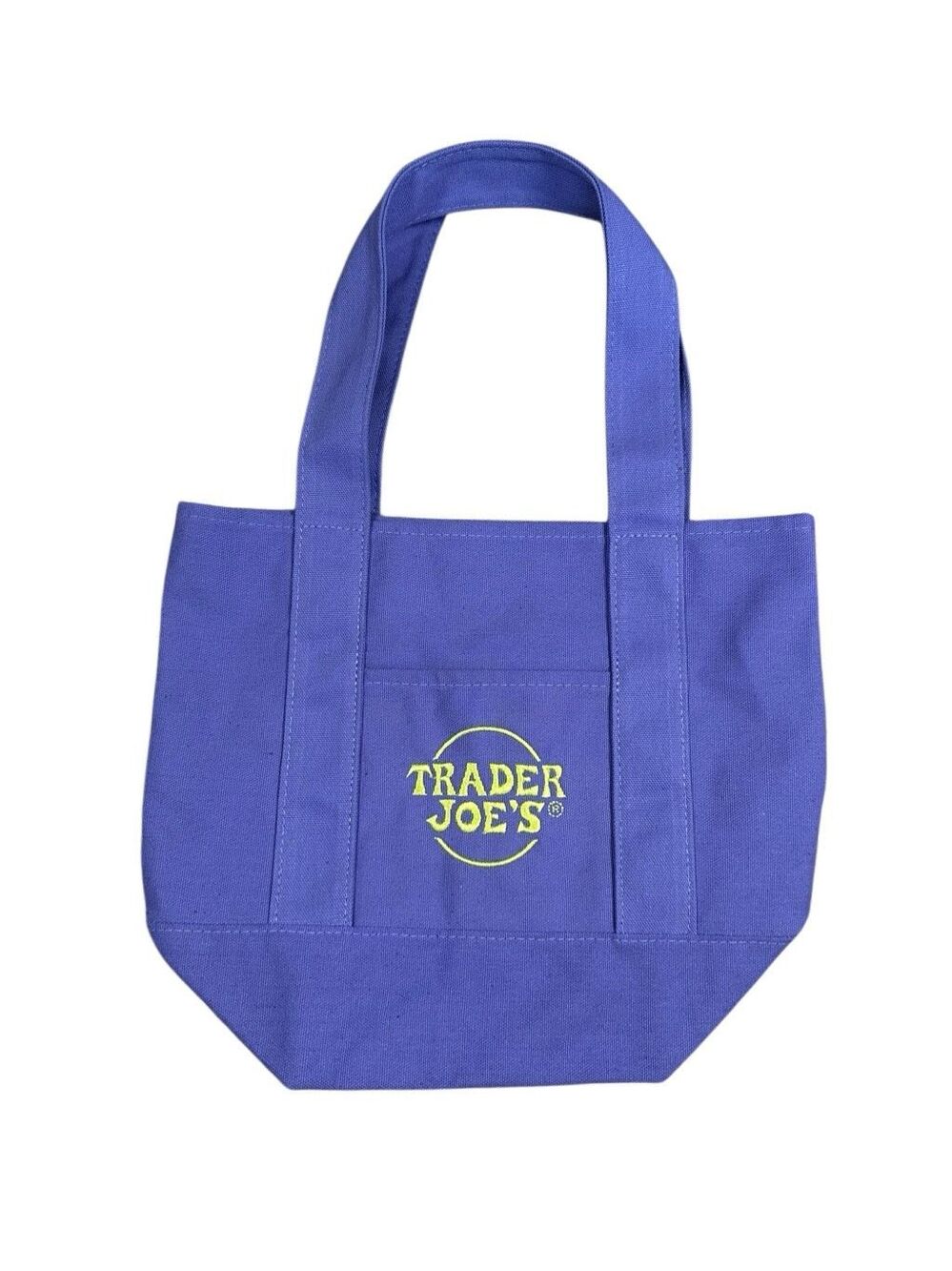 Trader Joe’s Mini Canvas Tote Bag Halloween Edition Purple/Green Small Purse Bag